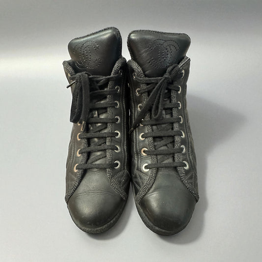 CHANEL Quilted Sneaker - Size 39