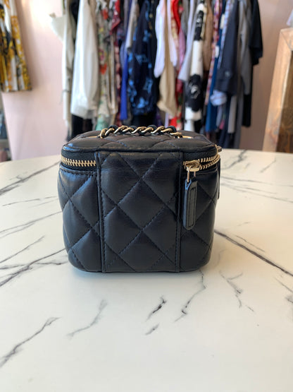 Chanel Black Lambskin Mini Vanity Case