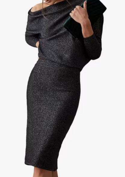 REISS Sparkle Bodycon Dress - Size xs