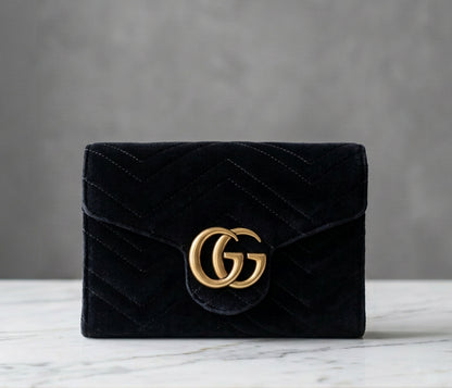 GUCCI GG Marmont Matelassé Wallet On Chain