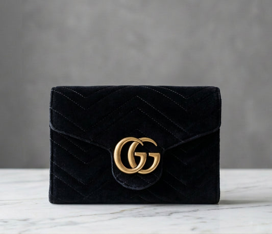 GUCCI GG Marmont Matelassé Wallet On Chain