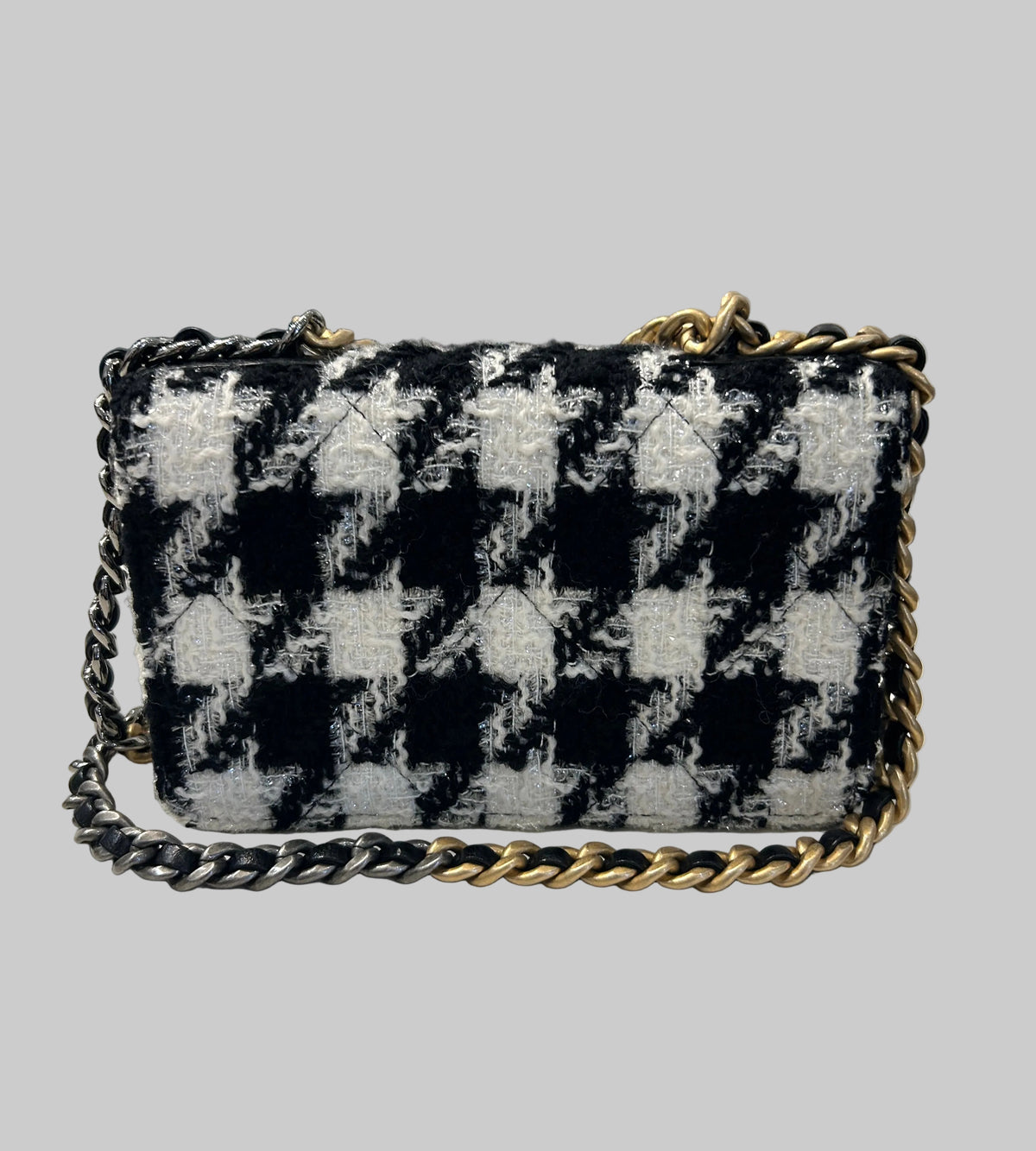 CHANEL 19 Houndstooth Tweed Crossbody Purse