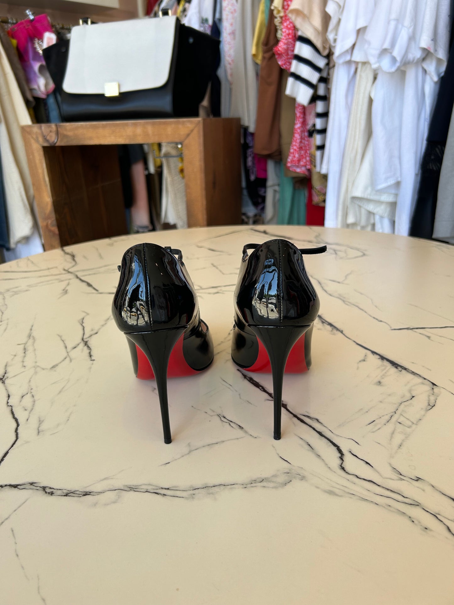 Christian Louboutin Patent T-strap - size 40.5