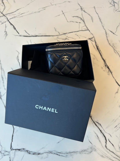 Chanel Black Lambskin Mini Vanity Case