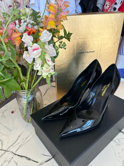 SAINT LAURENT Black KIKI 100 pumps size - 38.5