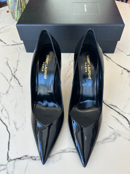 SAINT LAURENT Black KIKI 100 pumps size - 38.5