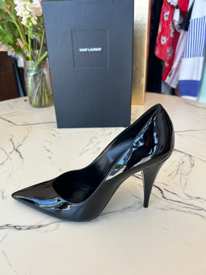 SAINT LAURENT Black KIKI 100 pumps size - 38.5