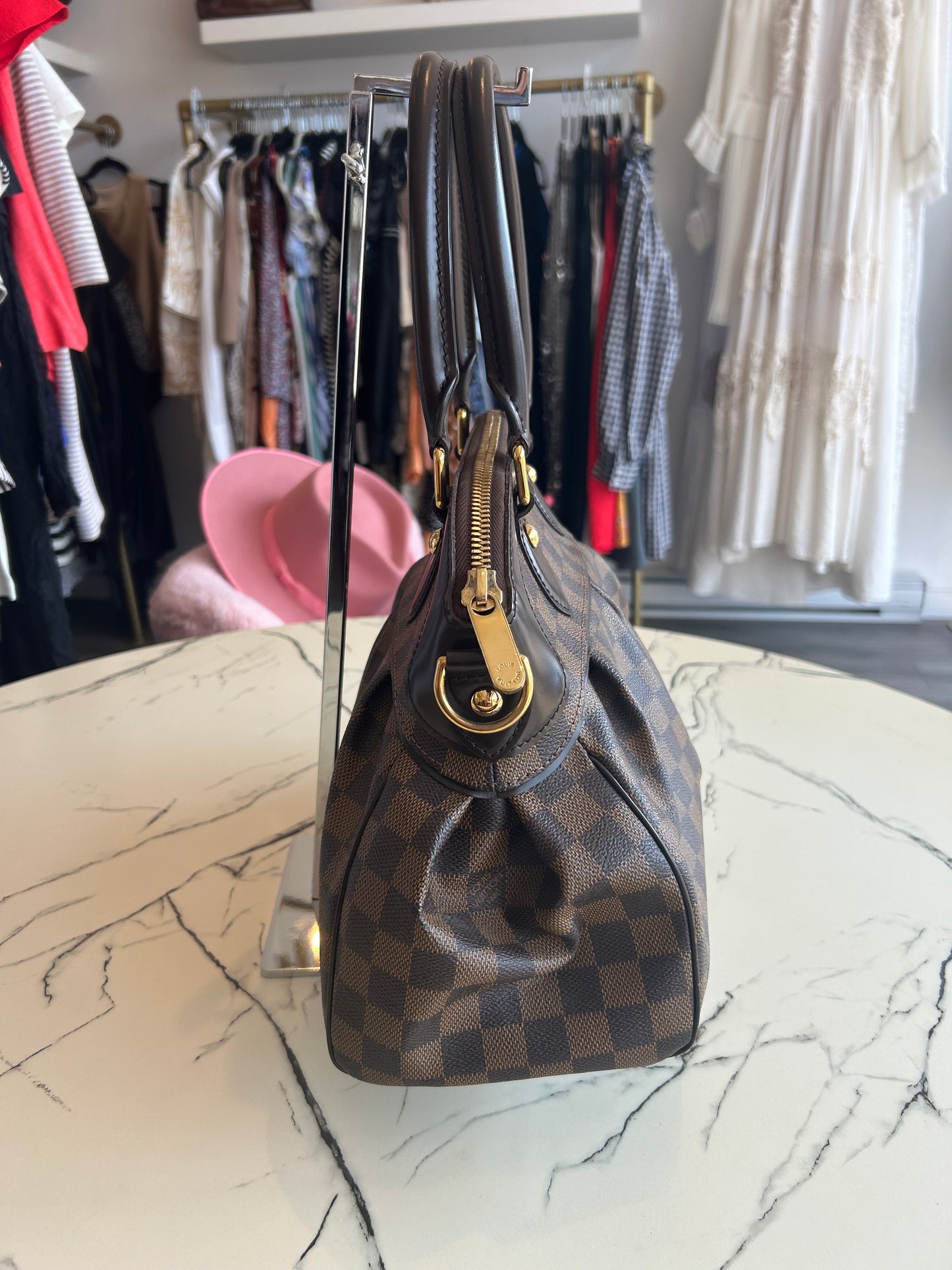 LOUIS VUITTON Trevi PM Top Handle Bag With Strap