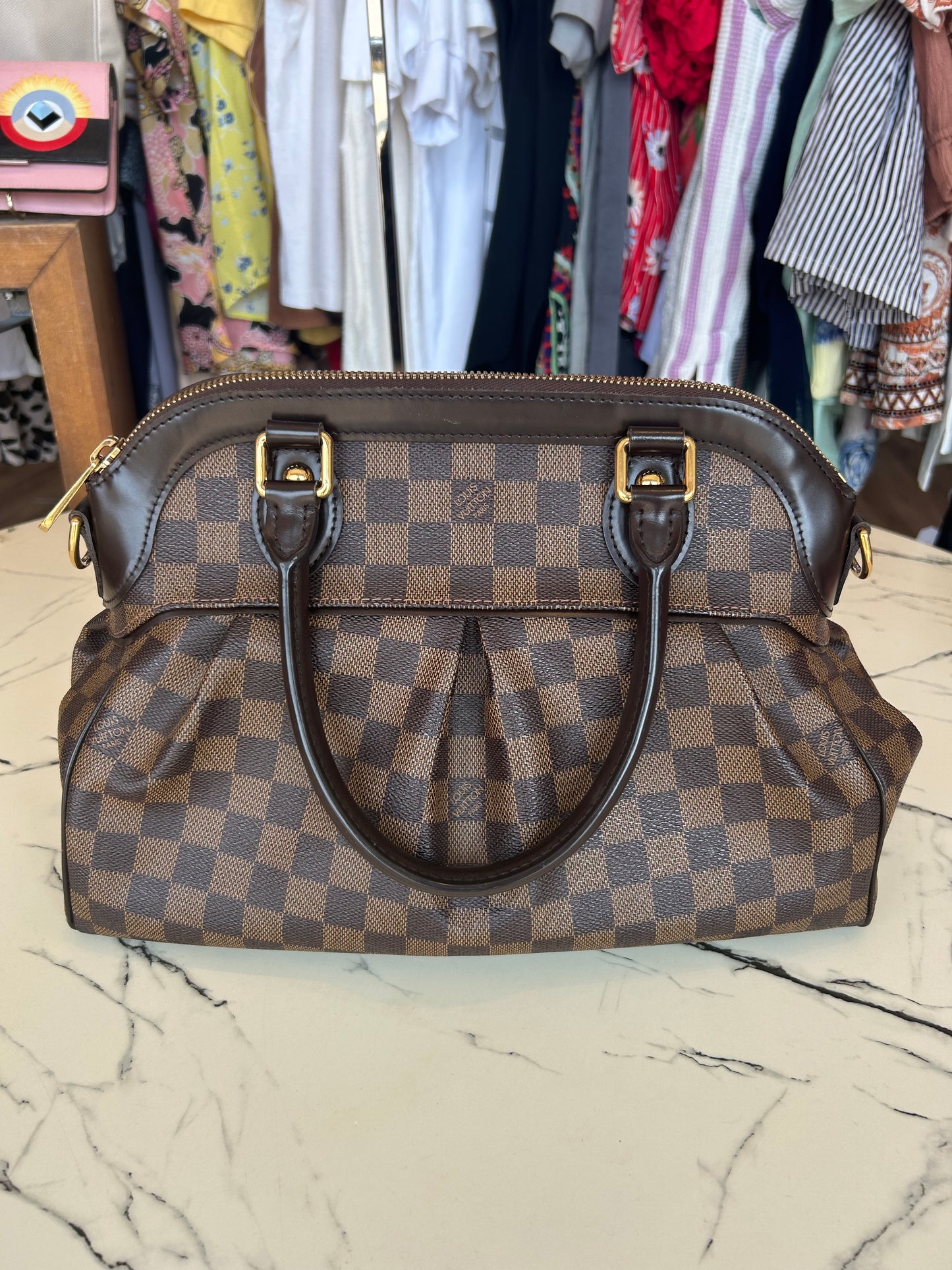 LOUIS VUITTON Trevi PM Top Handle Bag With Strap