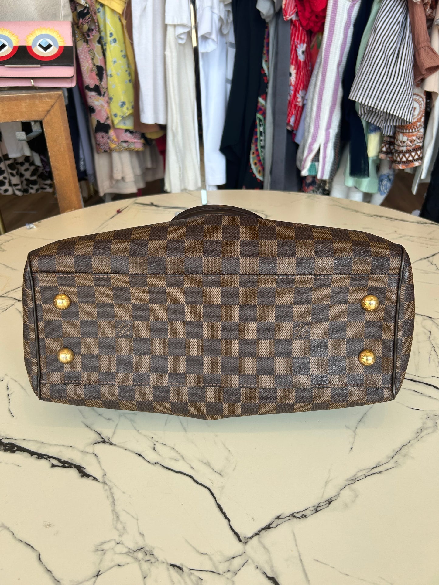 LOUIS VUITTON Trevi PM Top Handle Bag With Strap