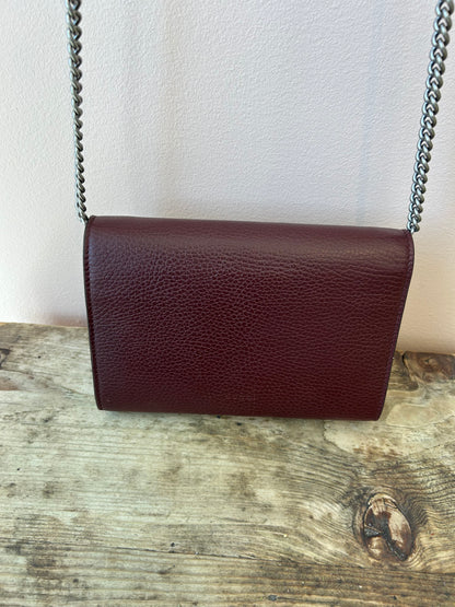 GUCCI Burgundy Leather Mini Dionysus