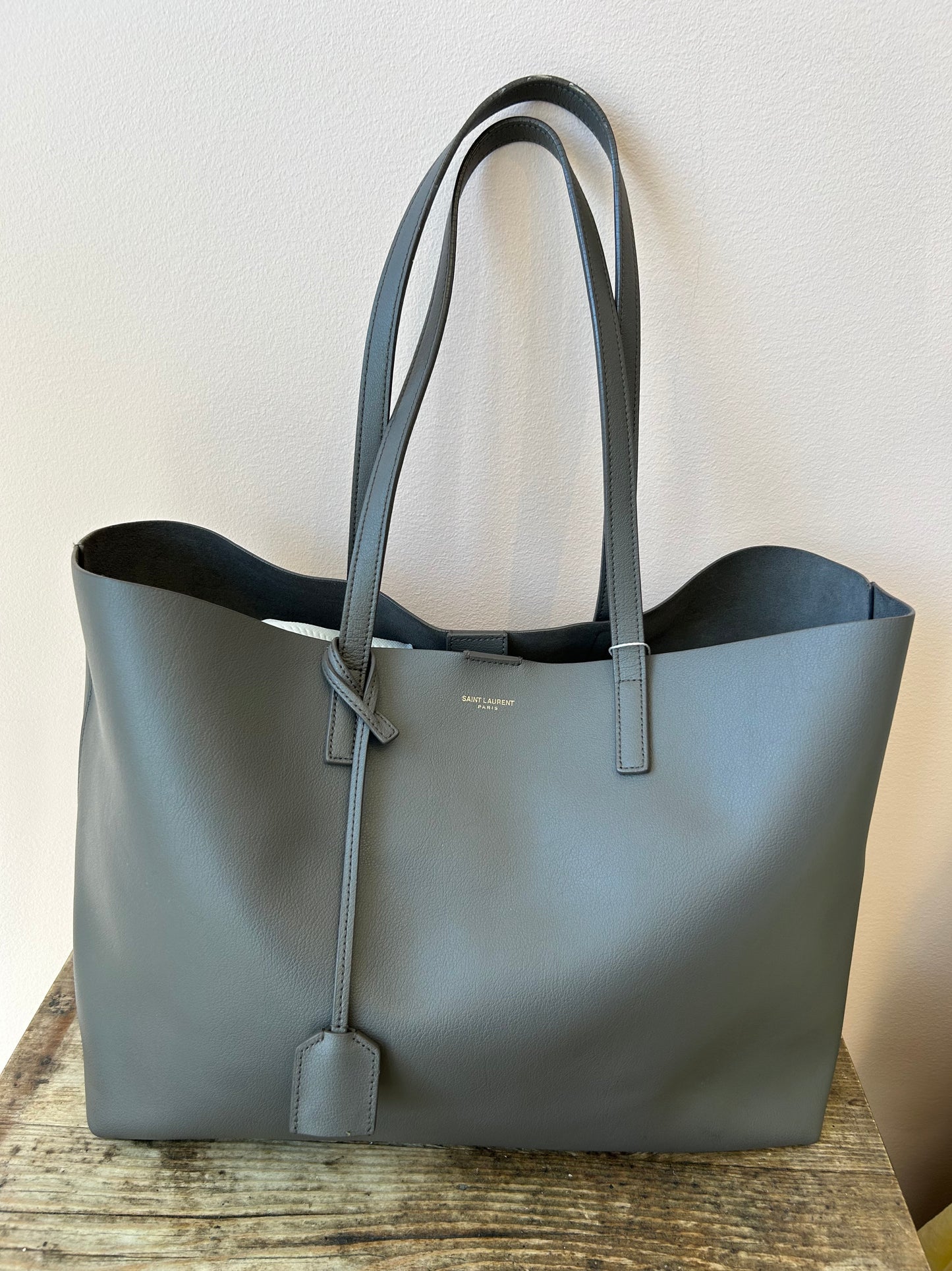 SAINT LAURENT Grey Tote