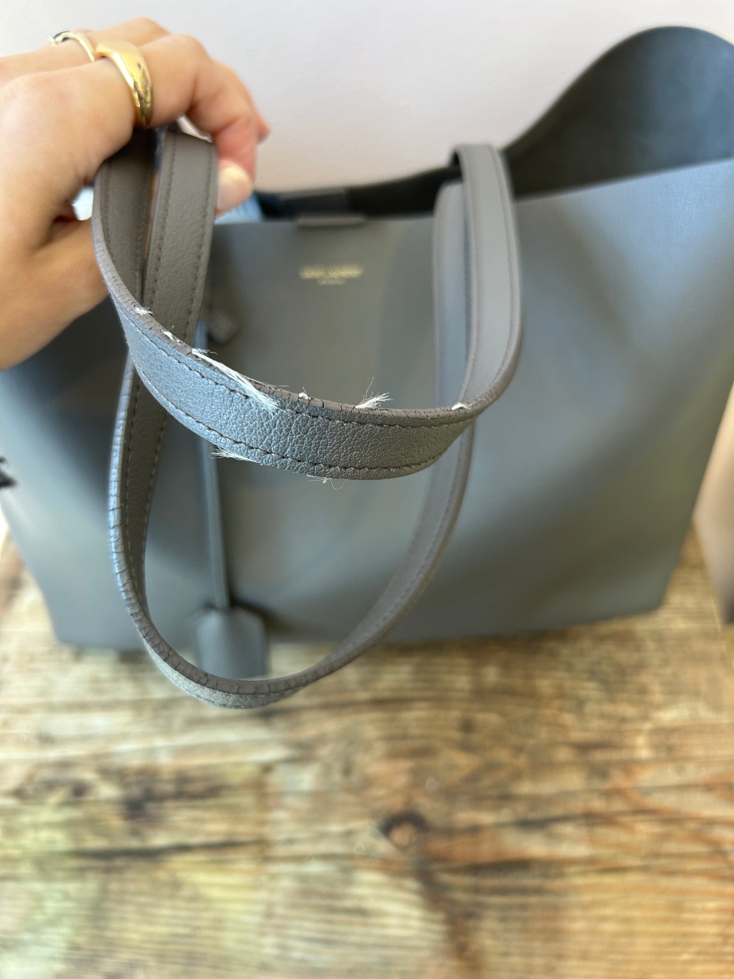 SAINT LAURENT Grey Tote