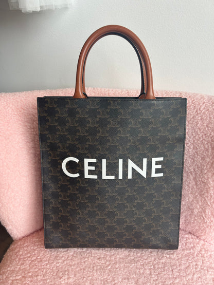 CELINE Small Triomphe Vertical Cabas Tote