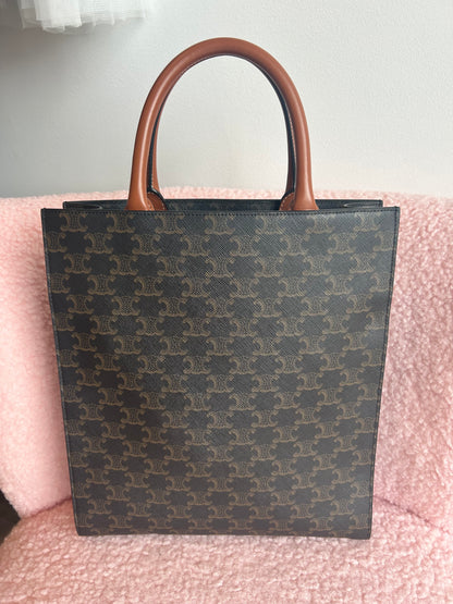 CELINE Small Triomphe Vertical Cabas Tote