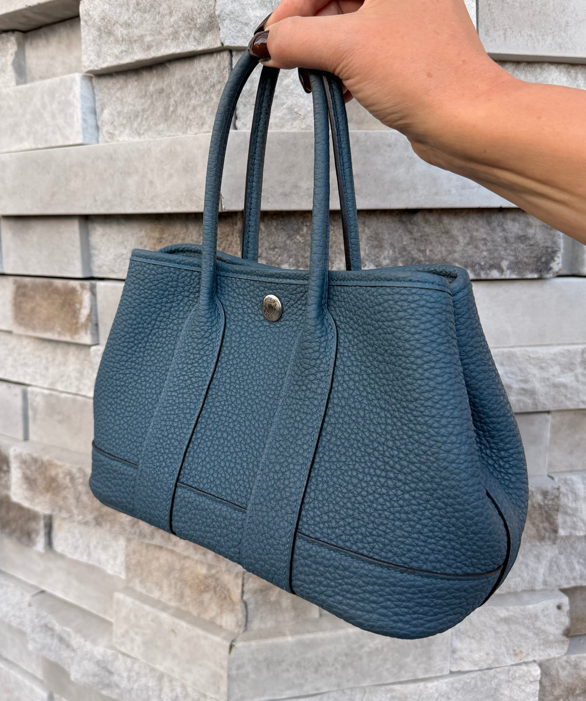 HERMÈS Neo Garden 23 Bag in Bleu Tempête