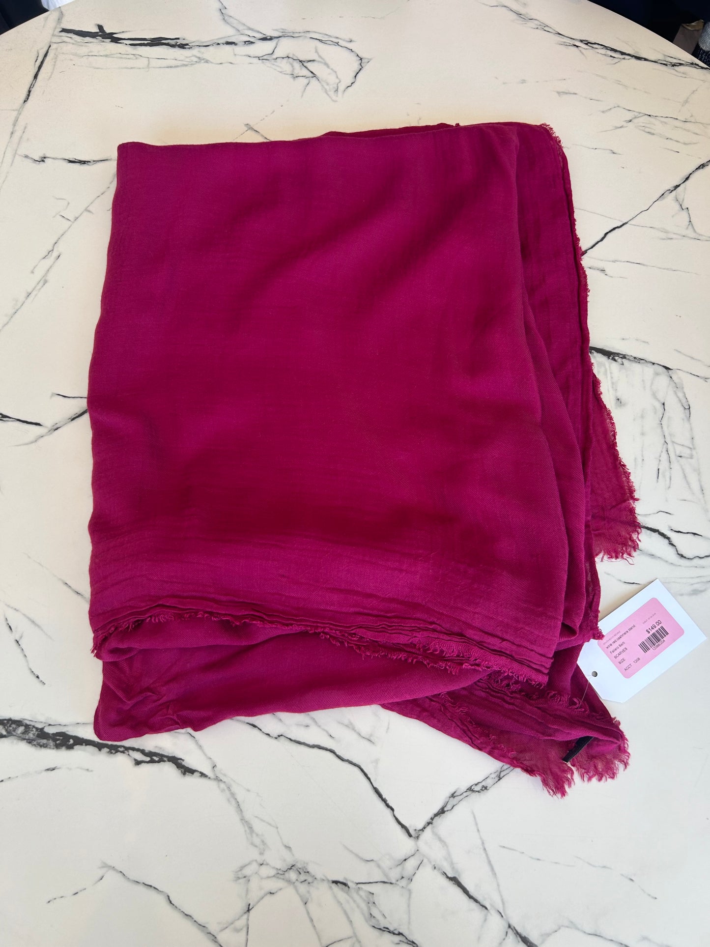 Faliero Sarti wine red cashmere blend scarf