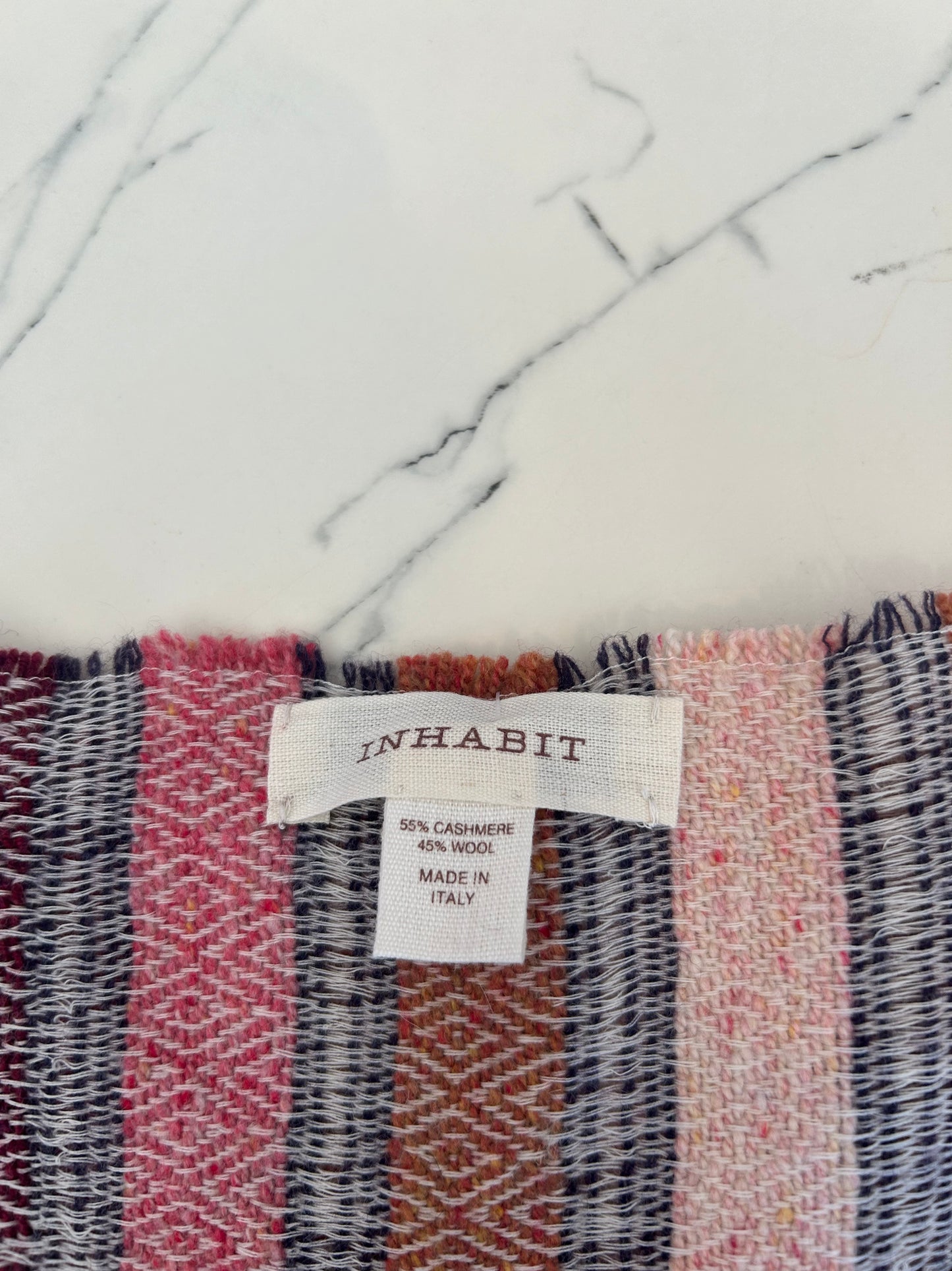 Inhabit Cashmere blend stripe scarf