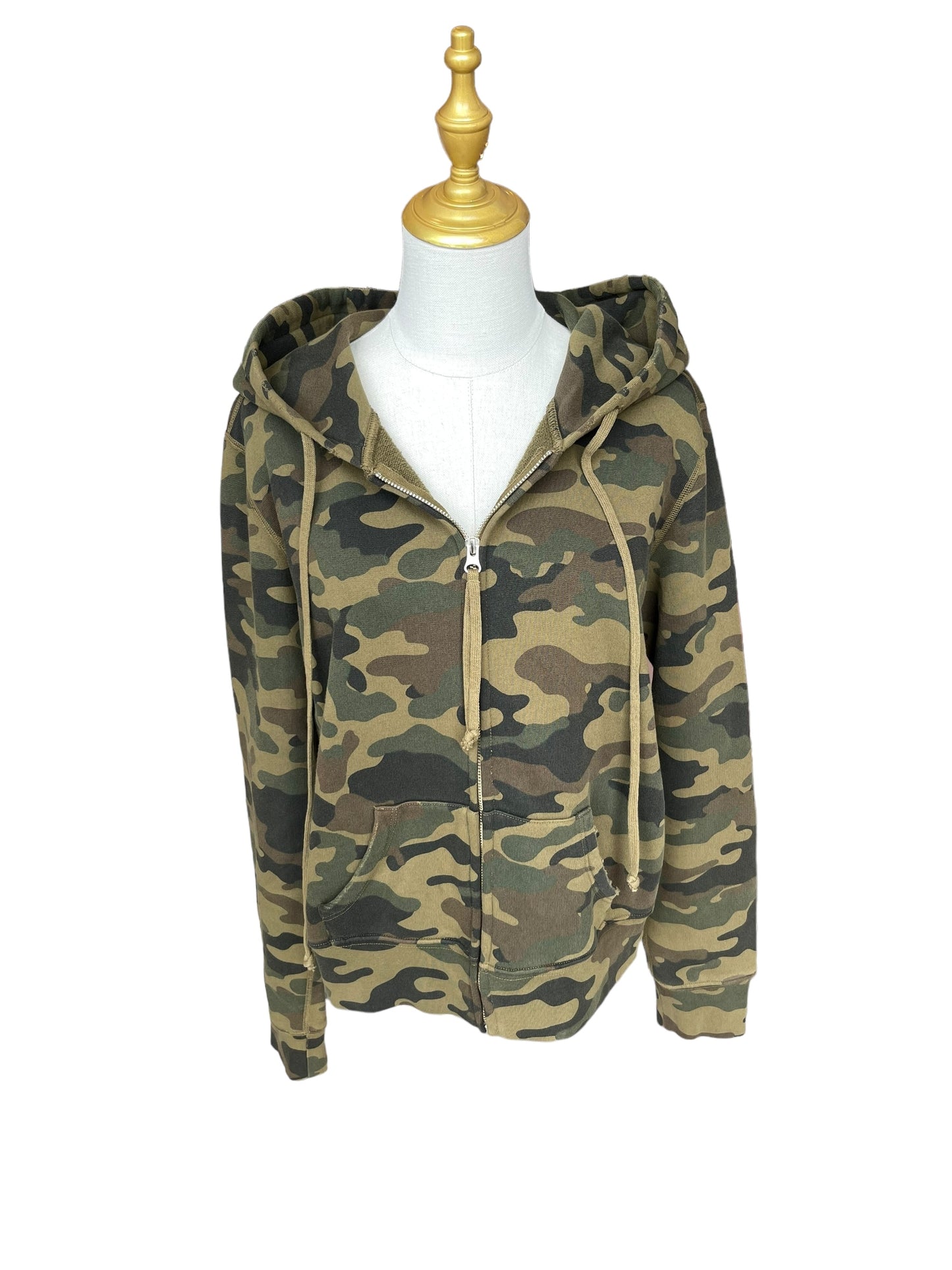 Nili Lotan Camo Zip Up Sweater - Size M