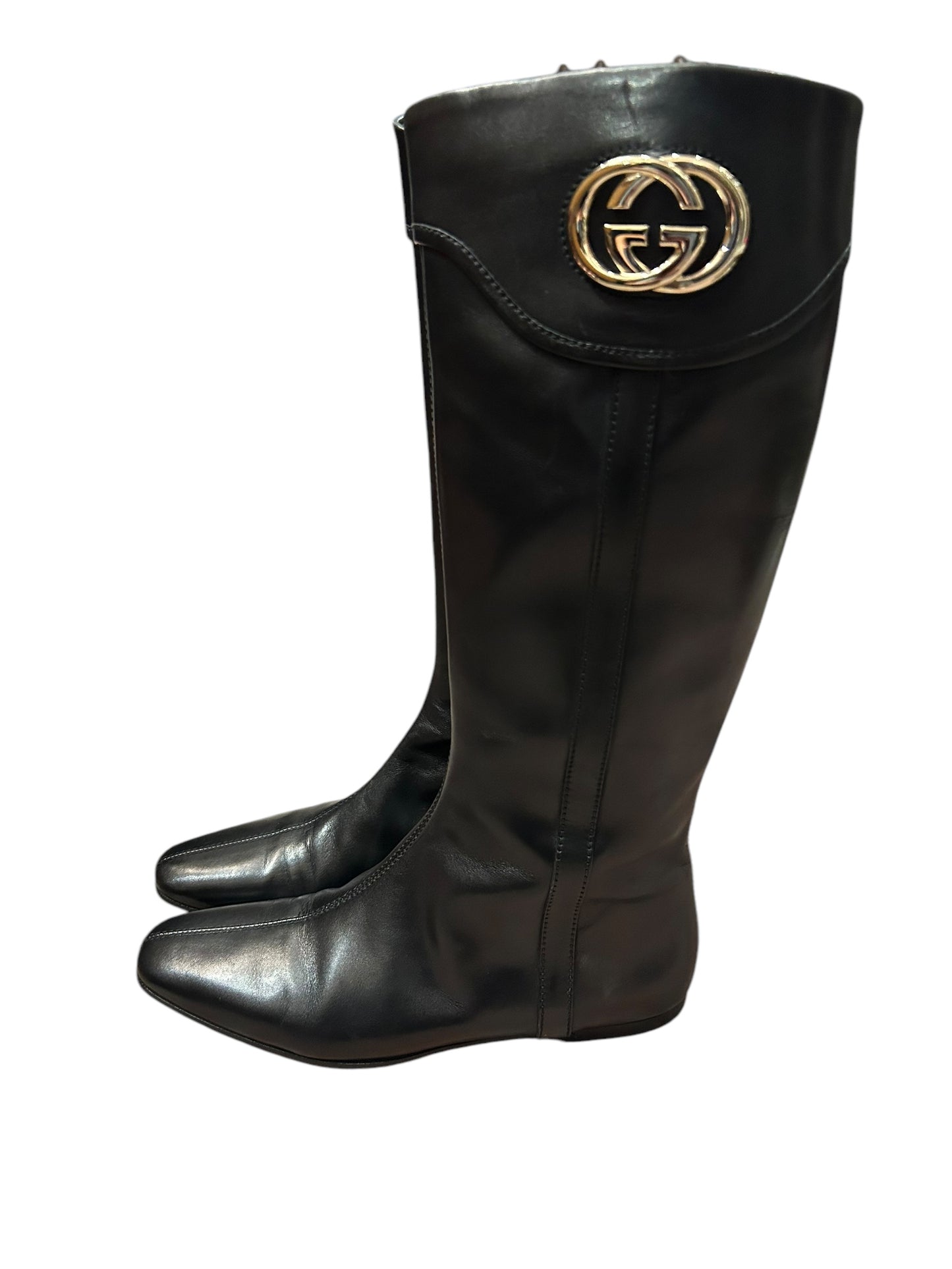 GUCCI Leather Riding Boots - Size 8.5