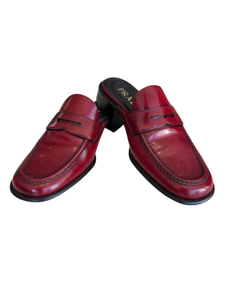 PRADA Red Slip On Loafer - Size 37.5