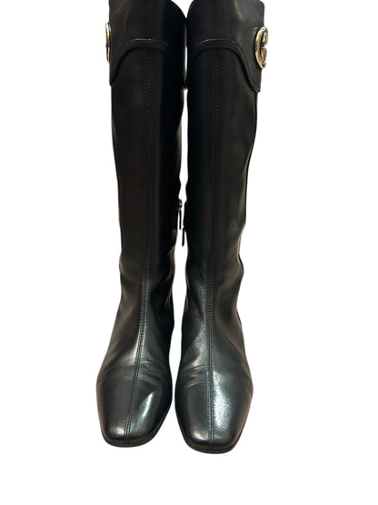 GUCCI Leather Riding Boots - Size 8.5