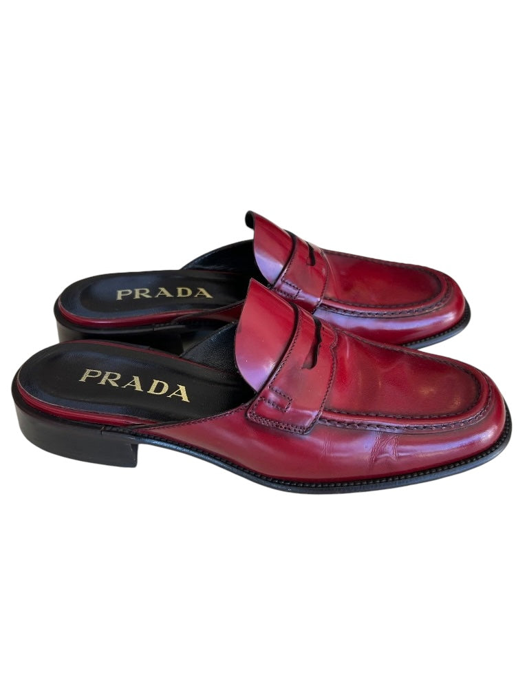 PRADA Red Slip On Loafer - Size 37.5