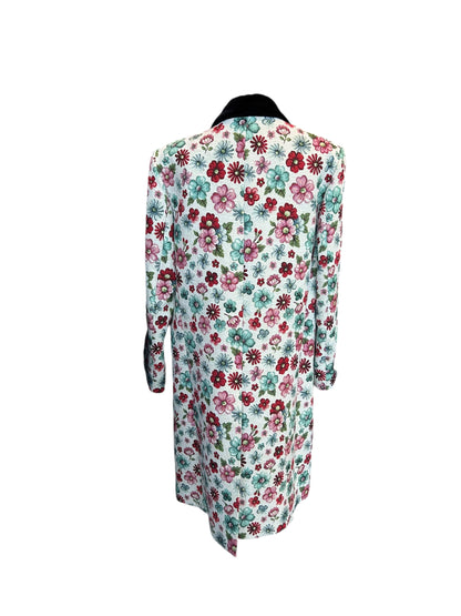 SMYTHE Floral Peaked Lapel Coat - Size 12