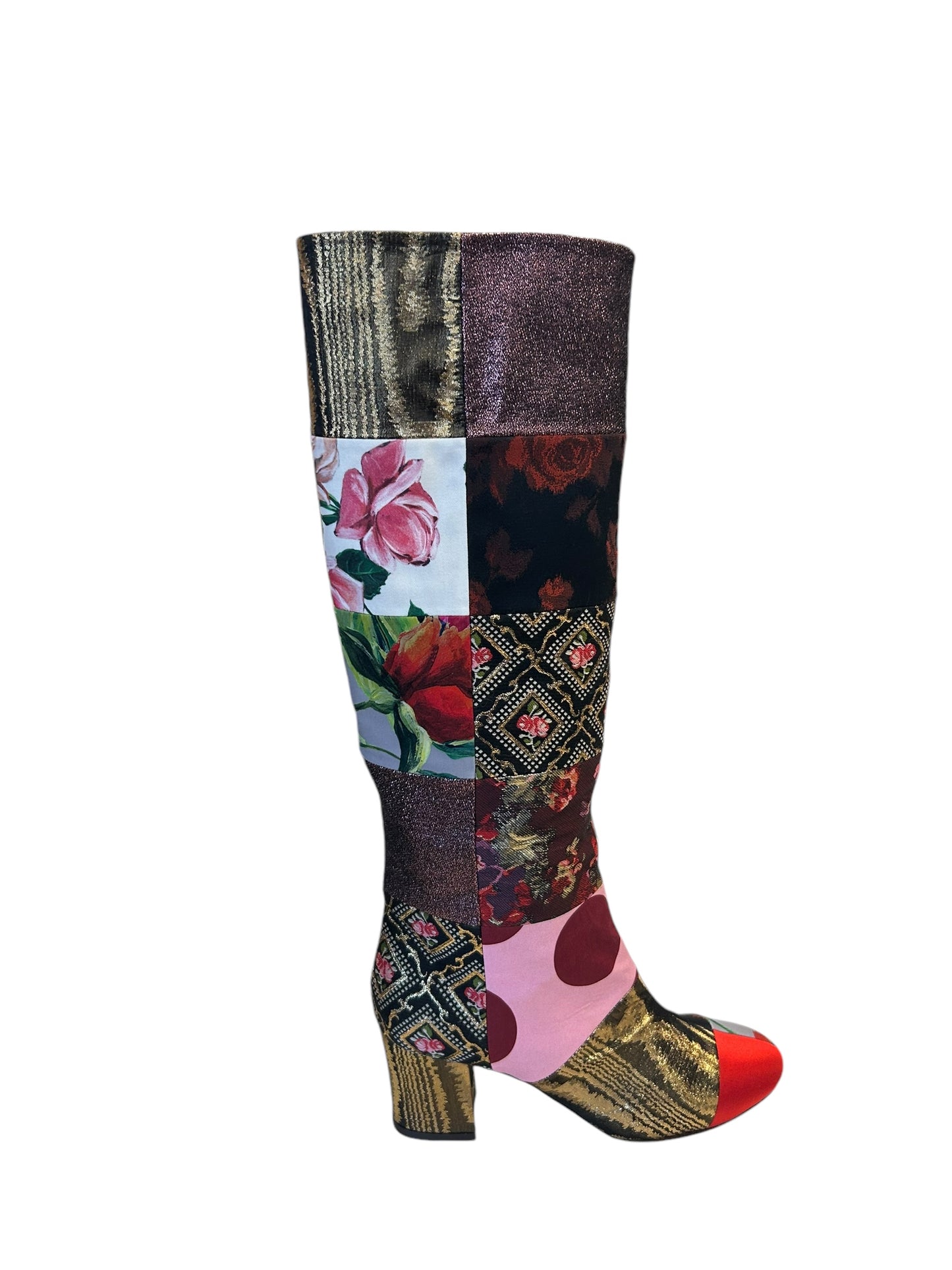 DOLCE & GABBANA Patchwork Boots - Size 37