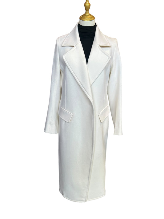 ANN DEMEULEMEESTER Ivory Long Coat - Size 42