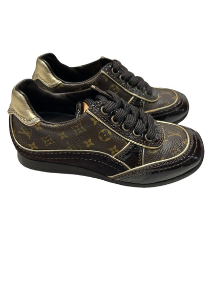 LOUIS VUITTON - Leather Monogram Kids Sneakers - Size 24