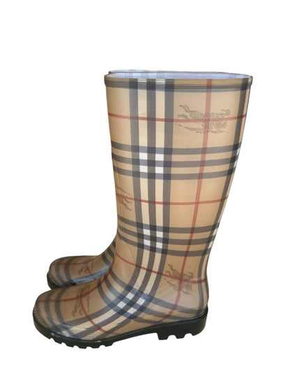 BURBERRY Plaid Rainboot - Size 38