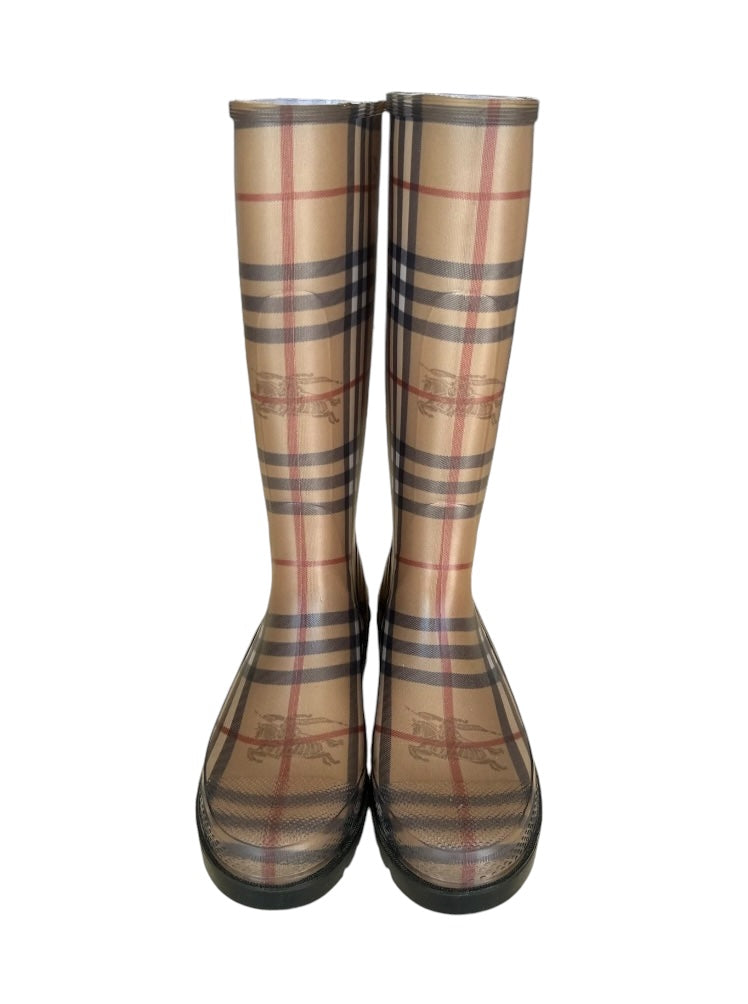 BURBERRY Plaid Rainboot - Size 38