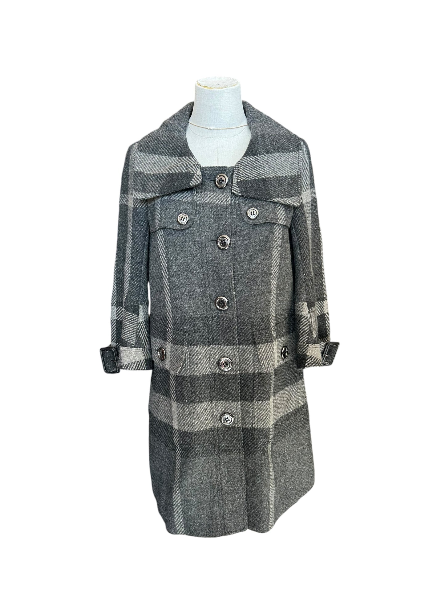 BURBERRY Plaid Coat - Size 6