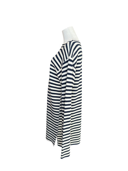 NEW CELINE Navy Striped Dress - Size Large