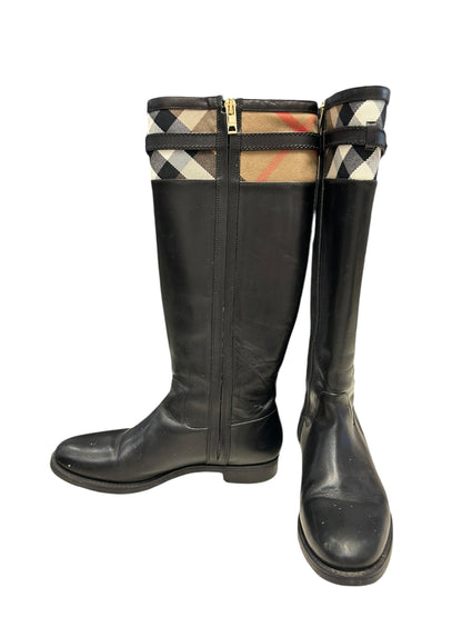 BURBERRY Dougal House Check Boots - Size 36