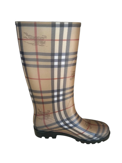 BURBERRY Plaid Rainboot - Size 38