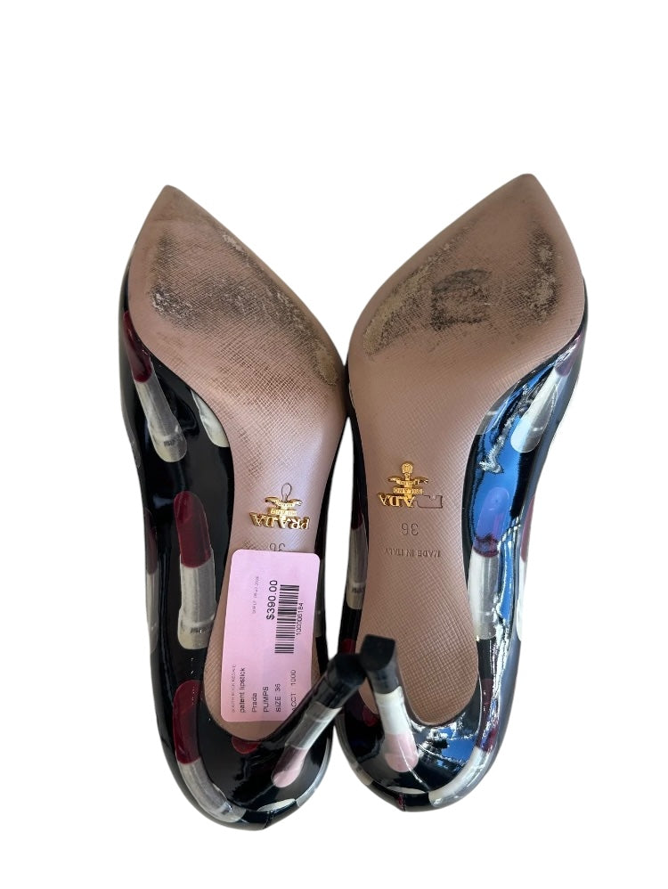 PRADA Patent Lipstick Pumps - Size 36