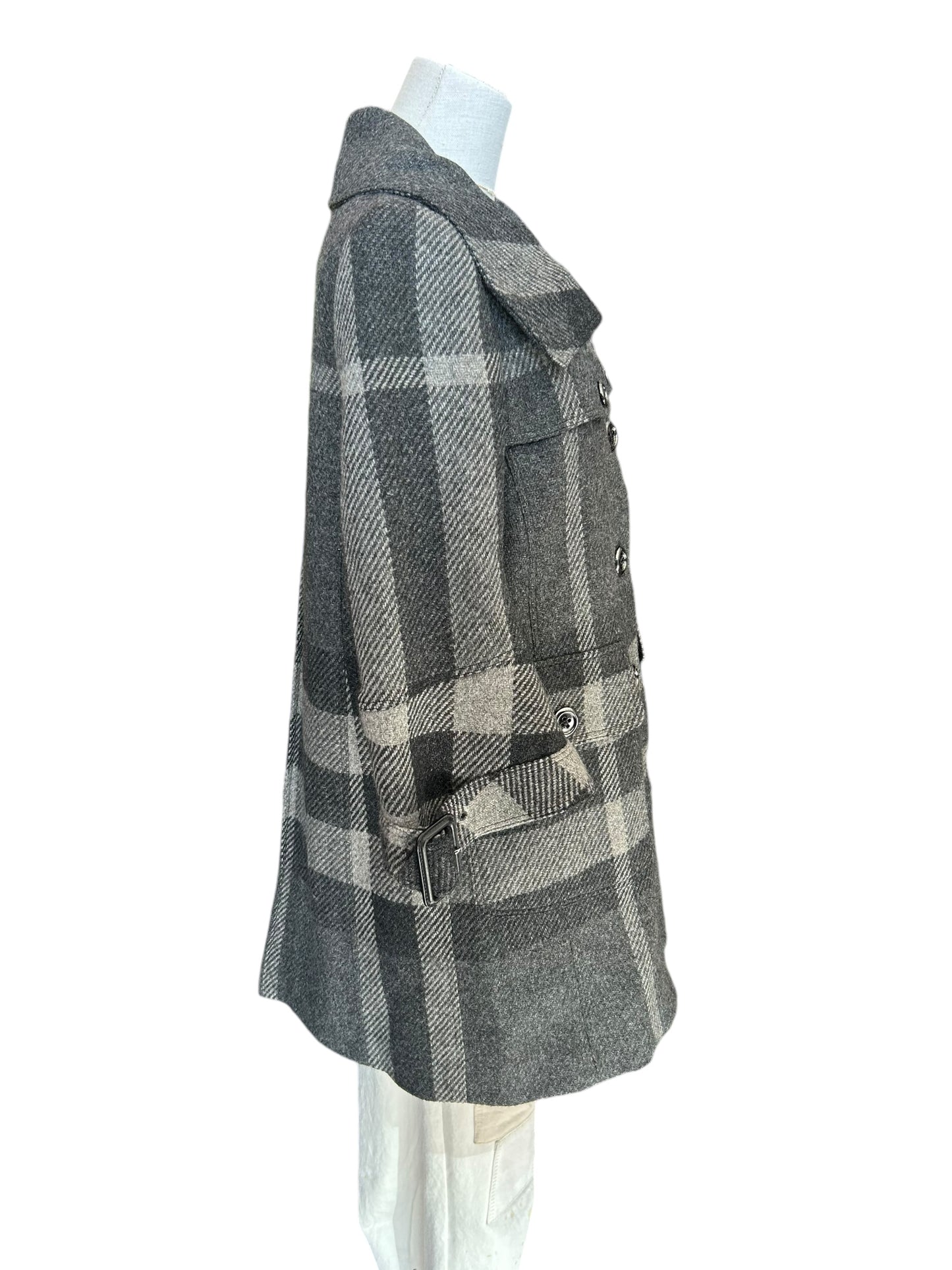 BURBERRY Plaid Coat - Size 6