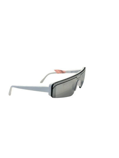 BALENCIAGA Silver Lense white frame