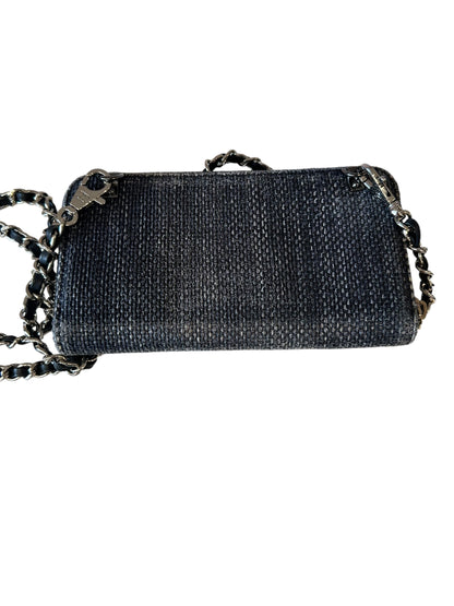 CHANEL Tweed Wallet With Chain