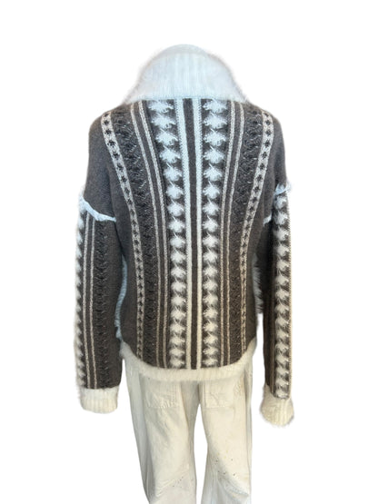 CHANEL 2012 Mohair Zip Sweater - Size M