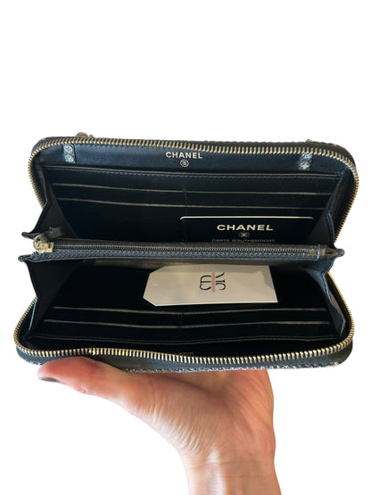 CHANEL Tweed Wallet With Chain