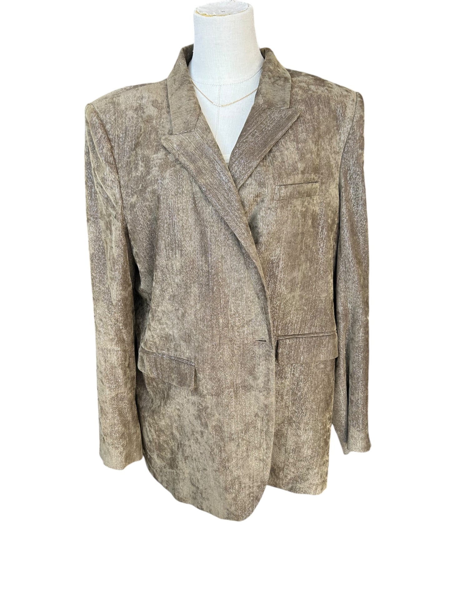 FABIANA FILIPPI Cord Shimmer Blazer - Size XL