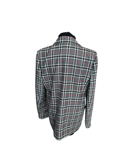 MSGM X SSENSE Plaid Ruffle Blazer - Size 44