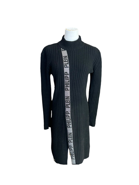 PHILIPP PLEIN Sweater Dress With Rhinestones - Size M