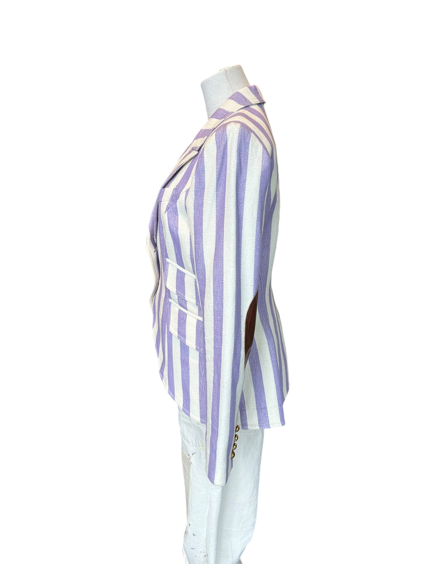 SMYTHE Lavender Awning Stripe Blazer - Size 12