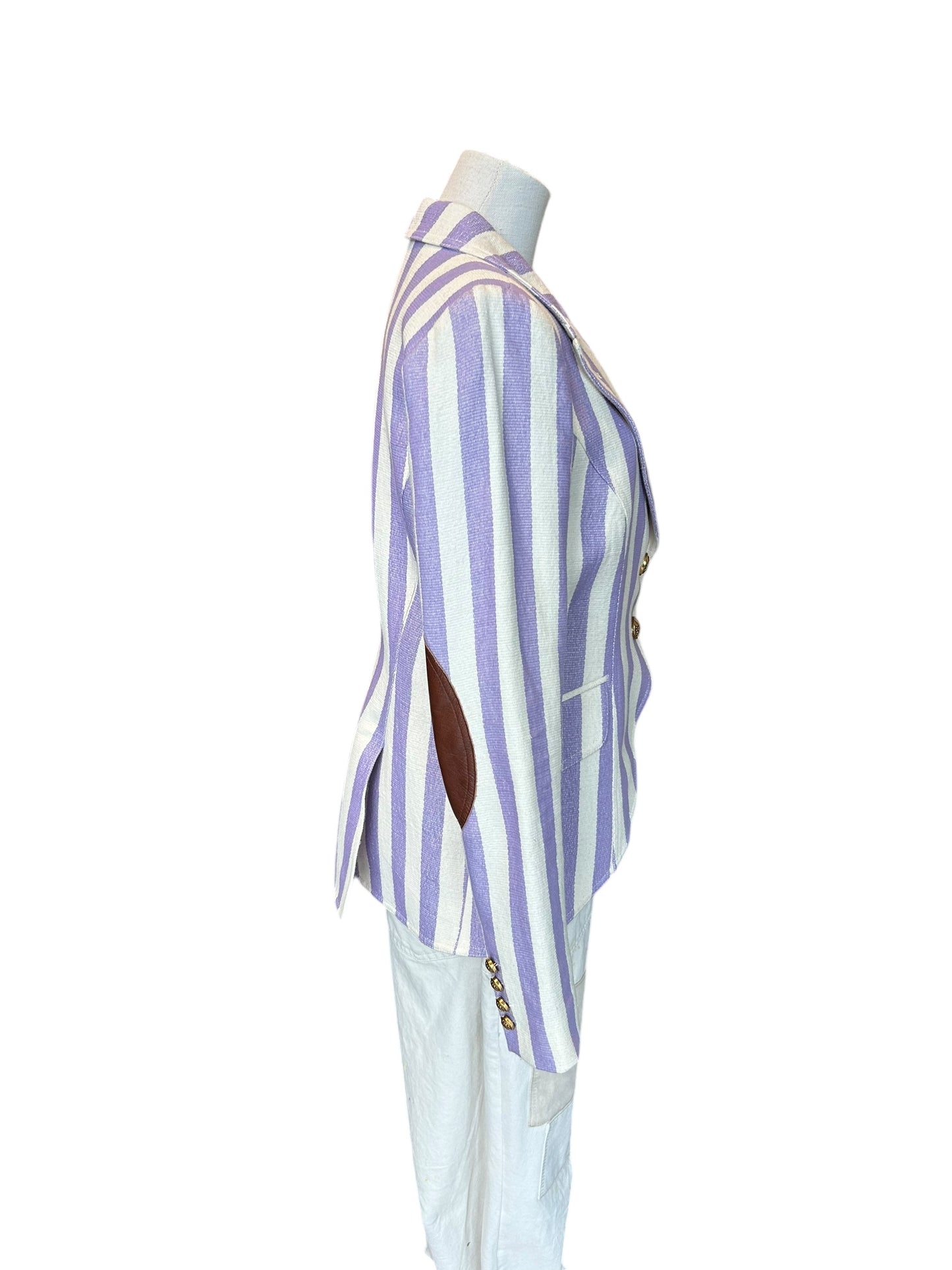 SMYTHE Lavender Awning Stripe Blazer - Size 12