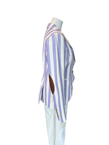 SMYTHE Lavender Awning Stripe Blazer - Size 12