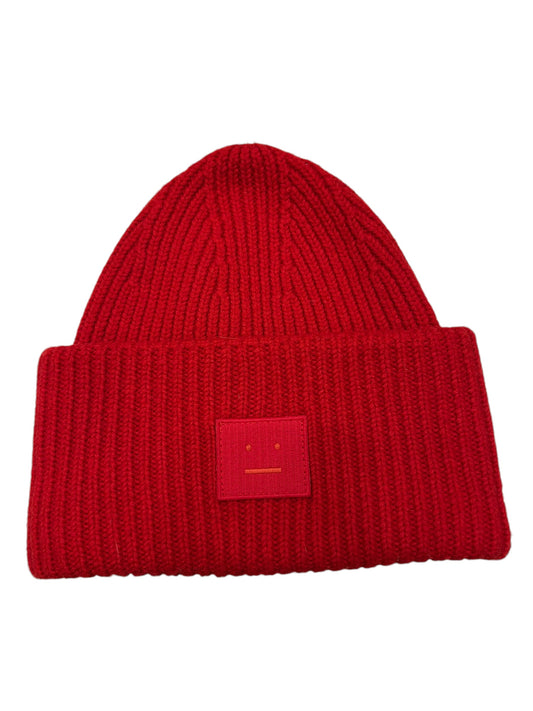 ACNE STUDIOS Red Knit Hat - One Size